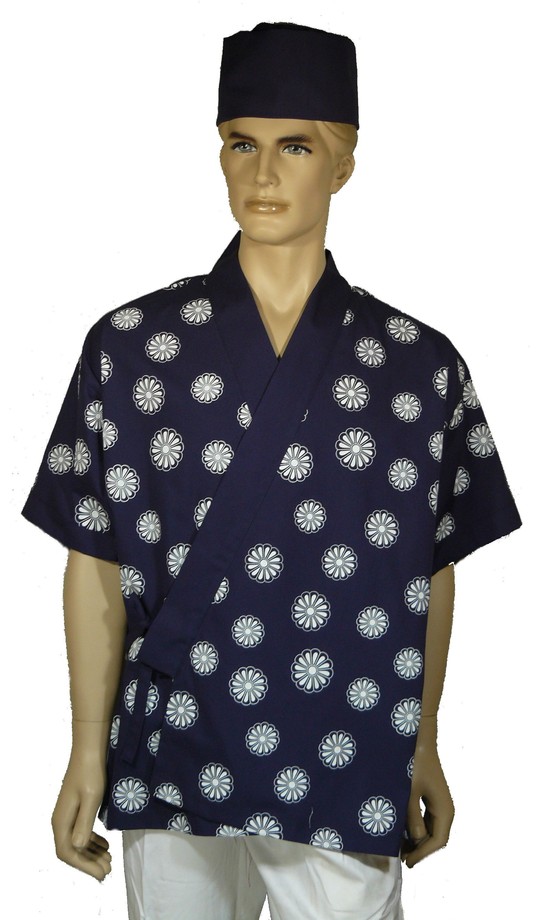 A272日本服藍底白日本菊