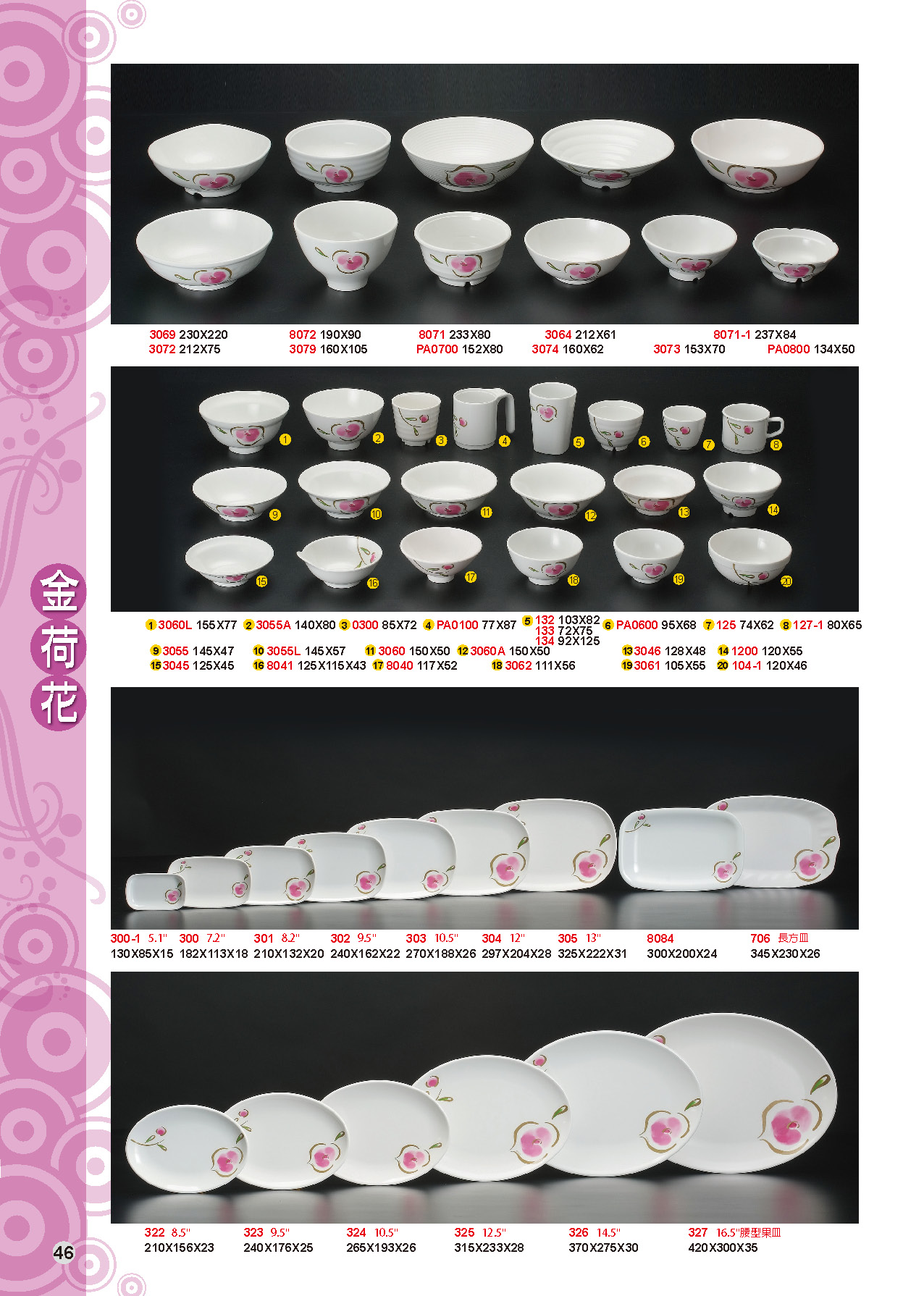 HH-金荷花美耐皿碗盤