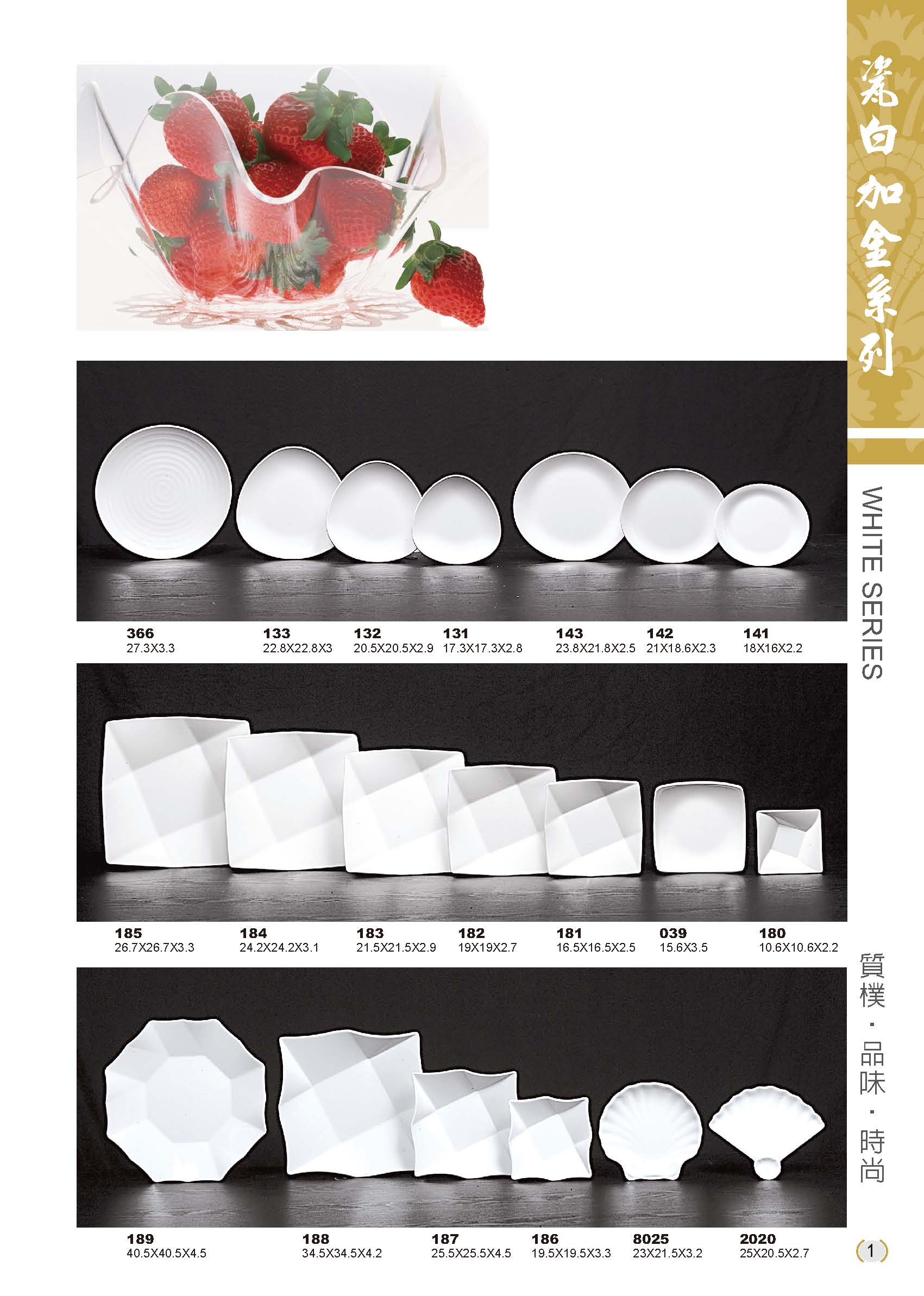 利泰瓷白加金美耐皿碗盤
