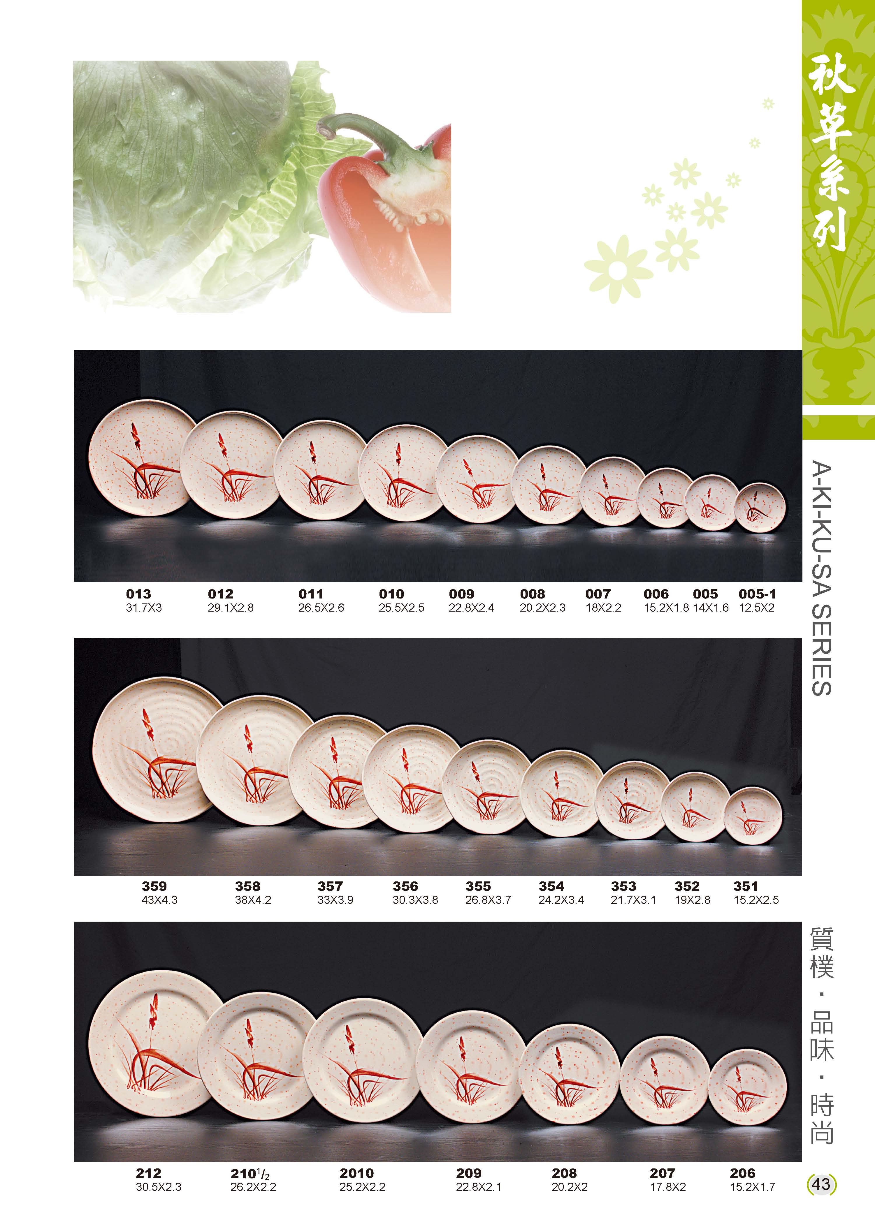 利泰-秋草美耐皿碗盤