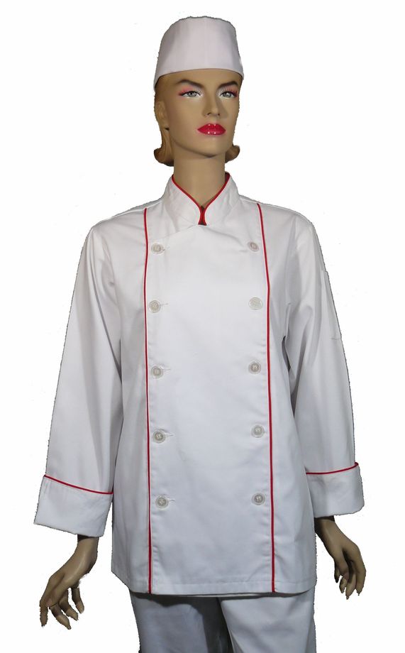 A126中山雙排滾雙紅邊長袖