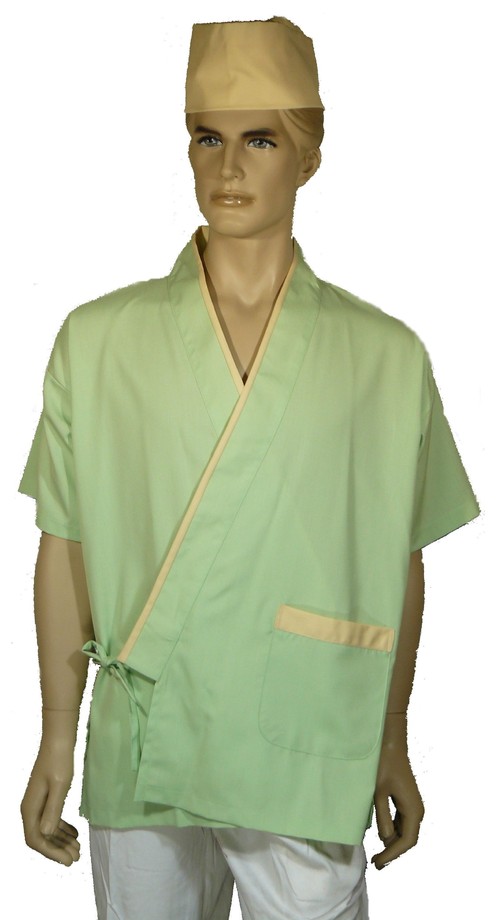 A265日本服蘋果綠配米黃出芽