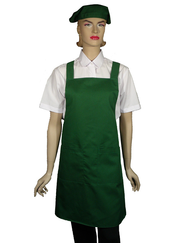 A604-6綠色日式全身圍裙(H帶)