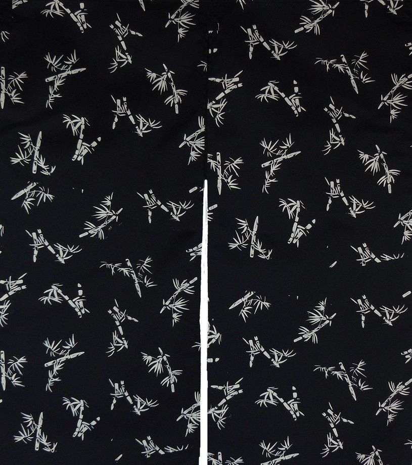 A332-1藍底小竹花大門簾