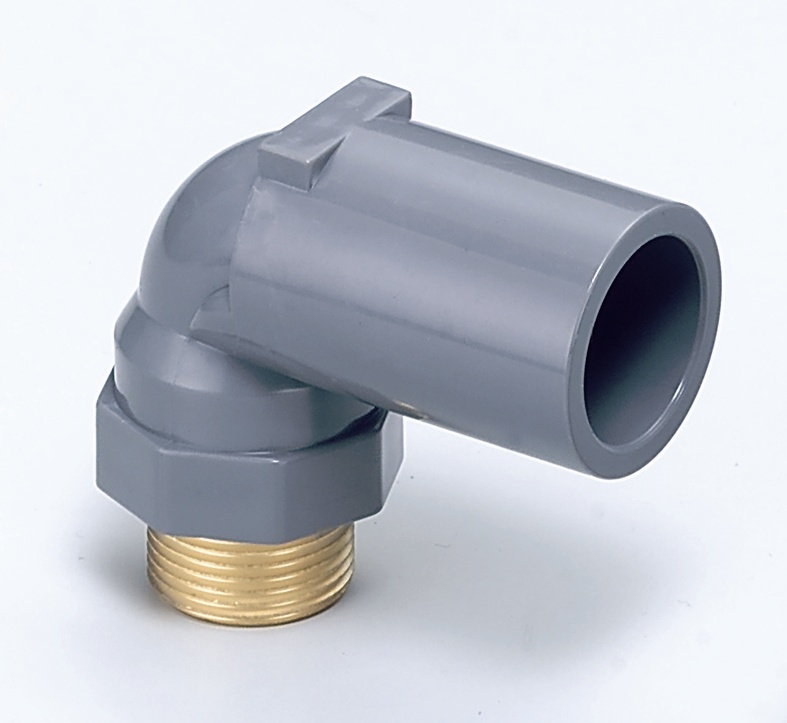 PVC套銅外牙90°彎頭