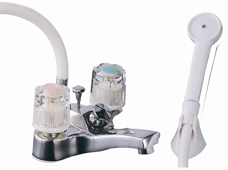 水晶面盆混合栓