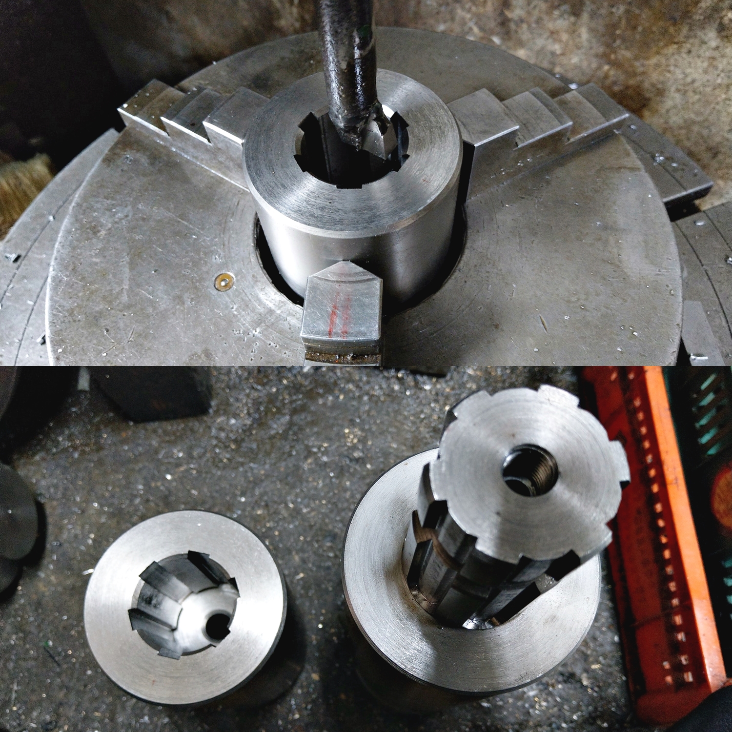 軸心方栓槽及內孔配合