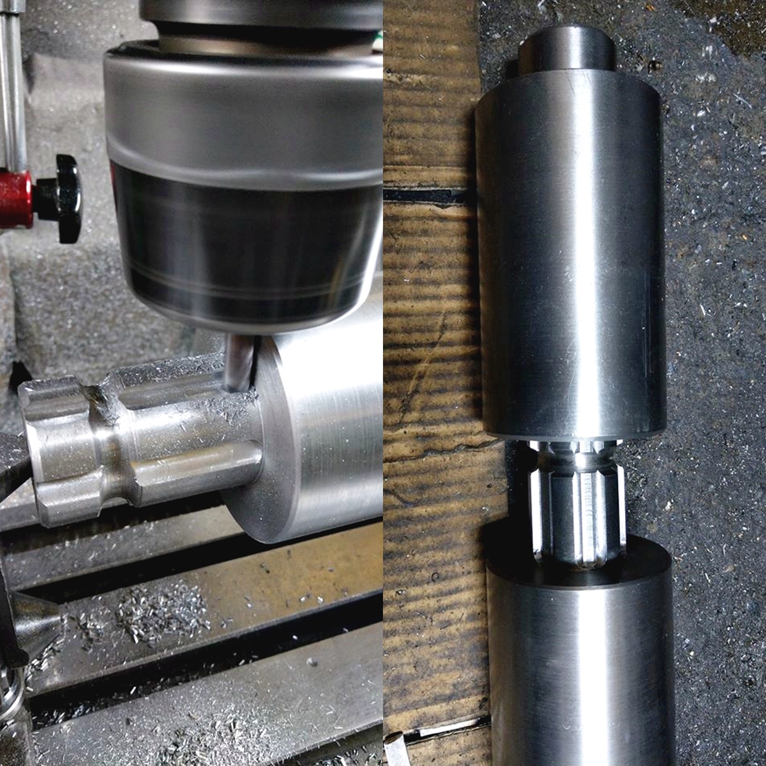 軸心方栓槽及內孔配合