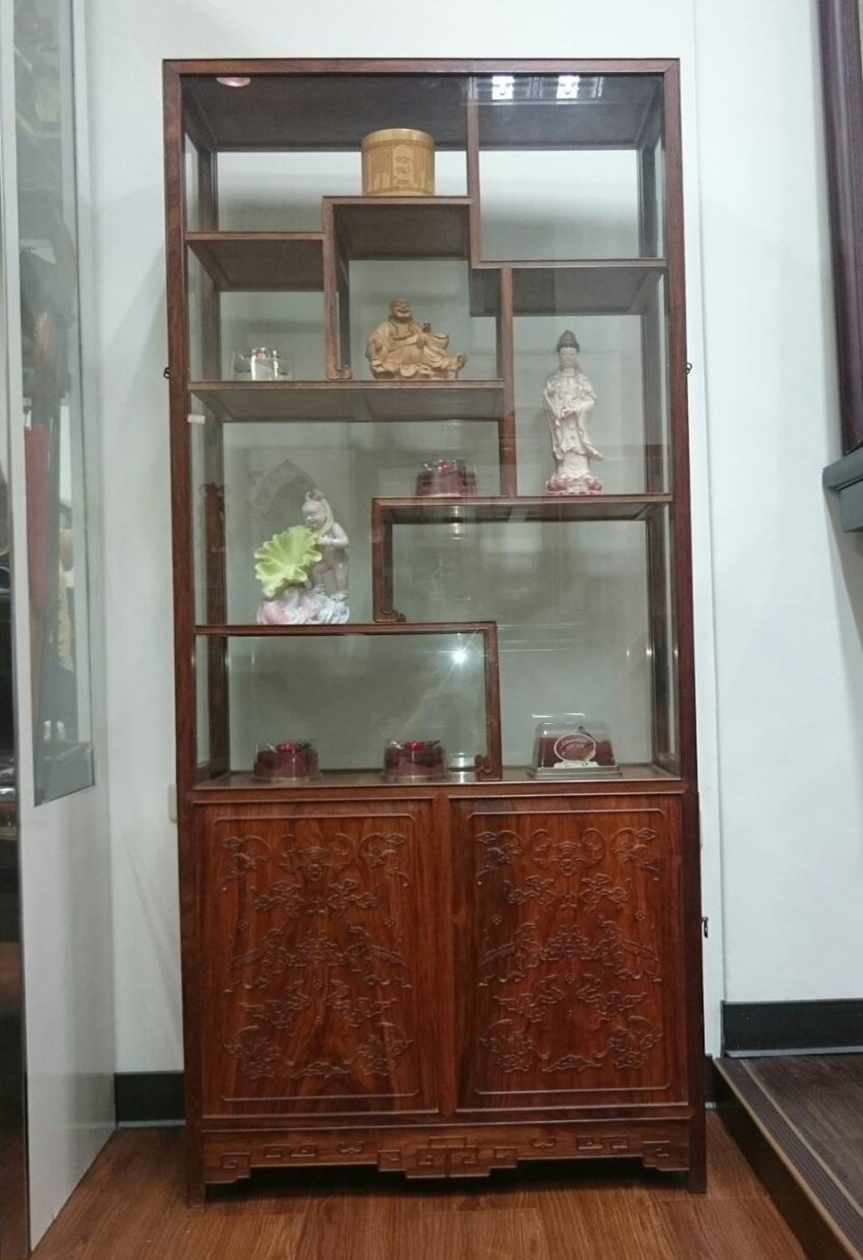 九格玻璃透明展示櫥櫃-三億古典傢具行