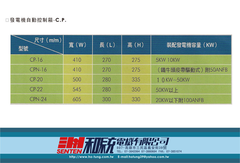 發電機自動控制箱-C.P