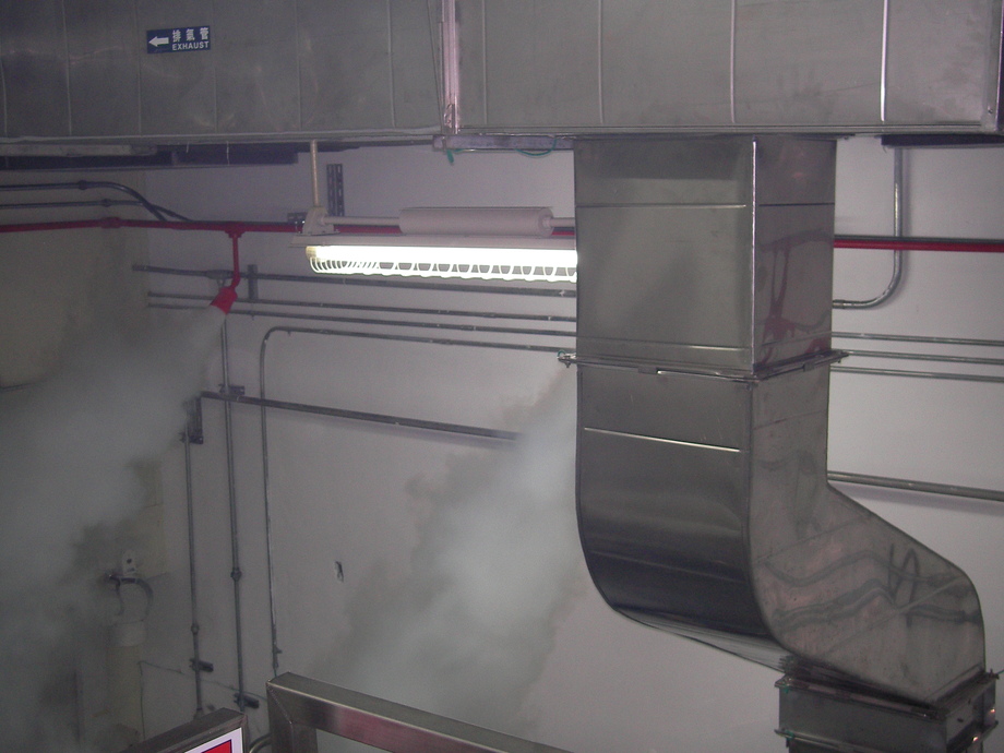 自動滅火設備放射