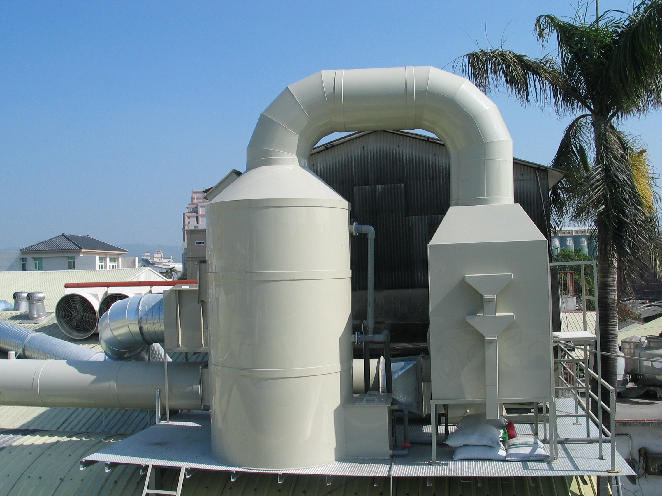 印刷廠洗滌塔加活性炭塔