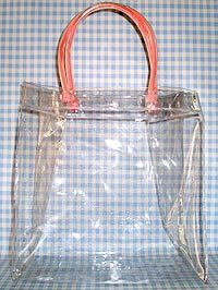 透明粉把手提袋