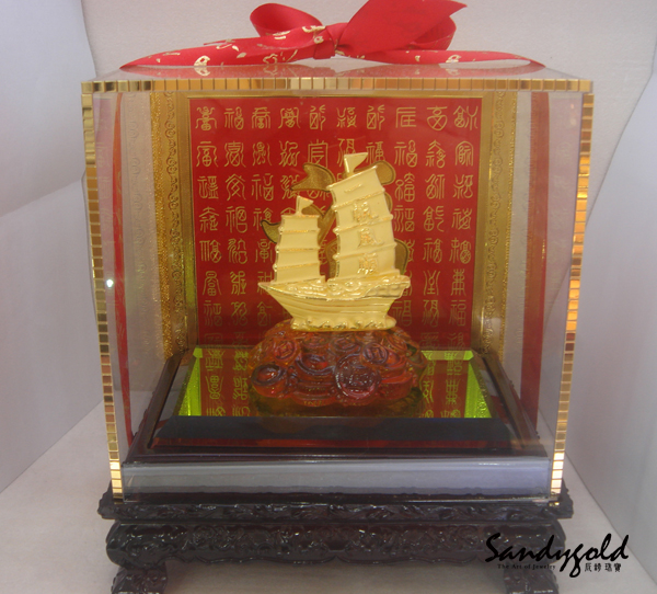 一帆風順立體黃金擺件