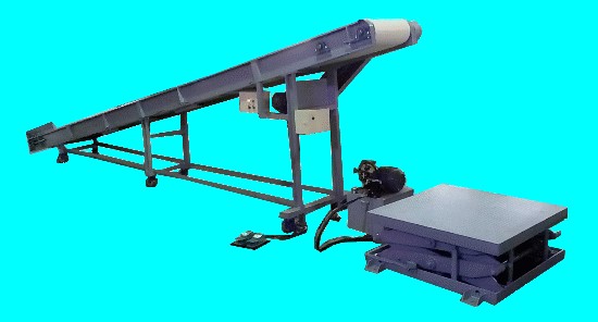 油壓升降平台(降)+輸送機