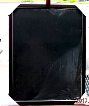 柚木框磁性黑色黑板-粉筆專用