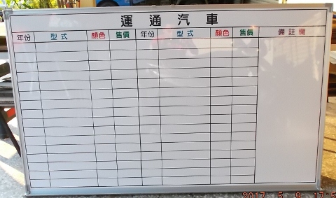 PVC彩色輸出磁性白板