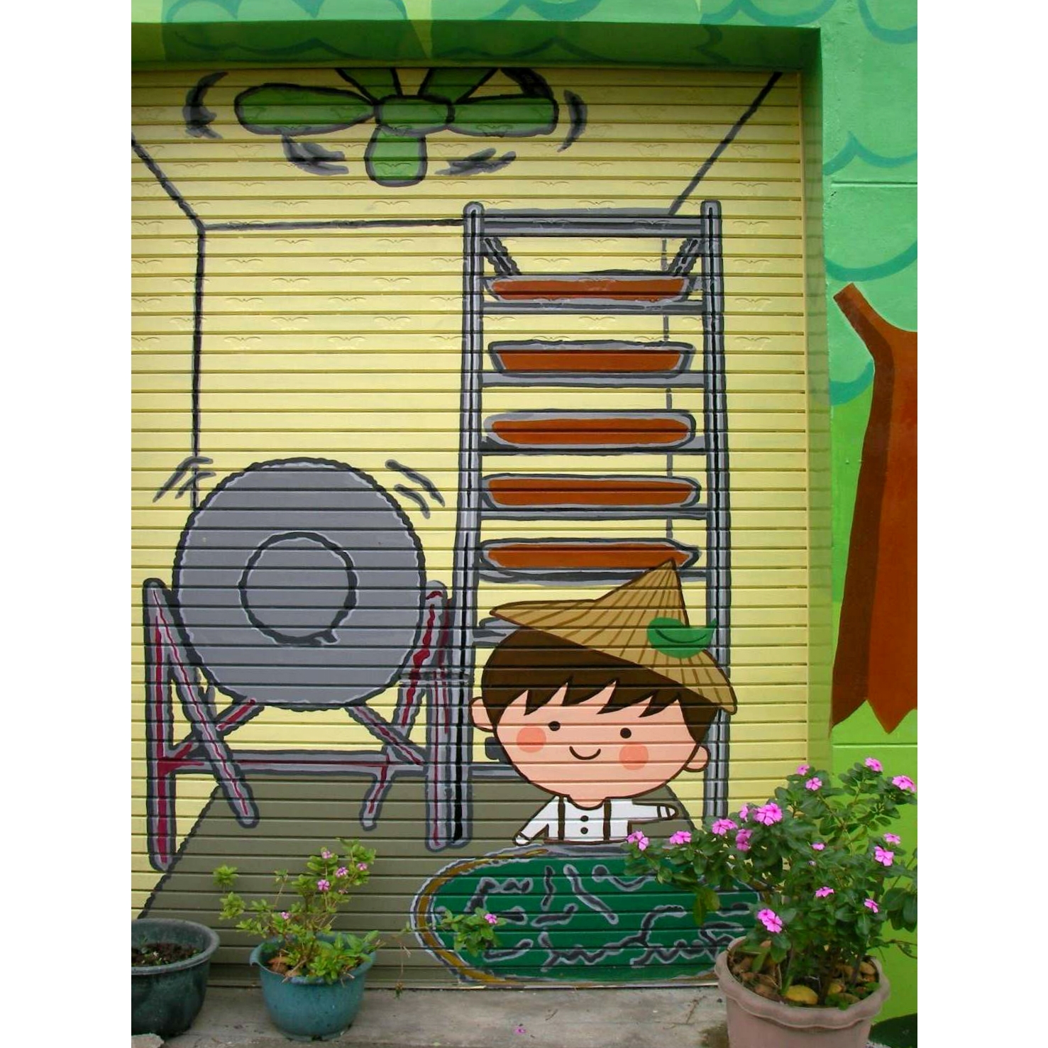 阿龍師專業彩繪-鐵捲門彩繪