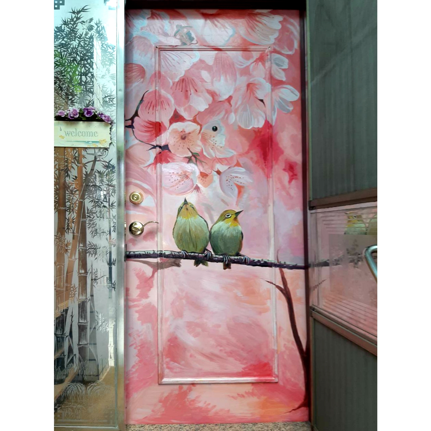 阿龍師牆壁彩繪-鐵門彩繪