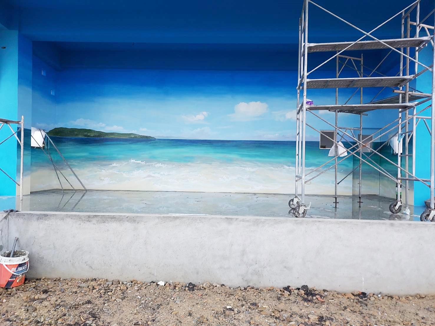 大園竹圍國中司令台彩繪