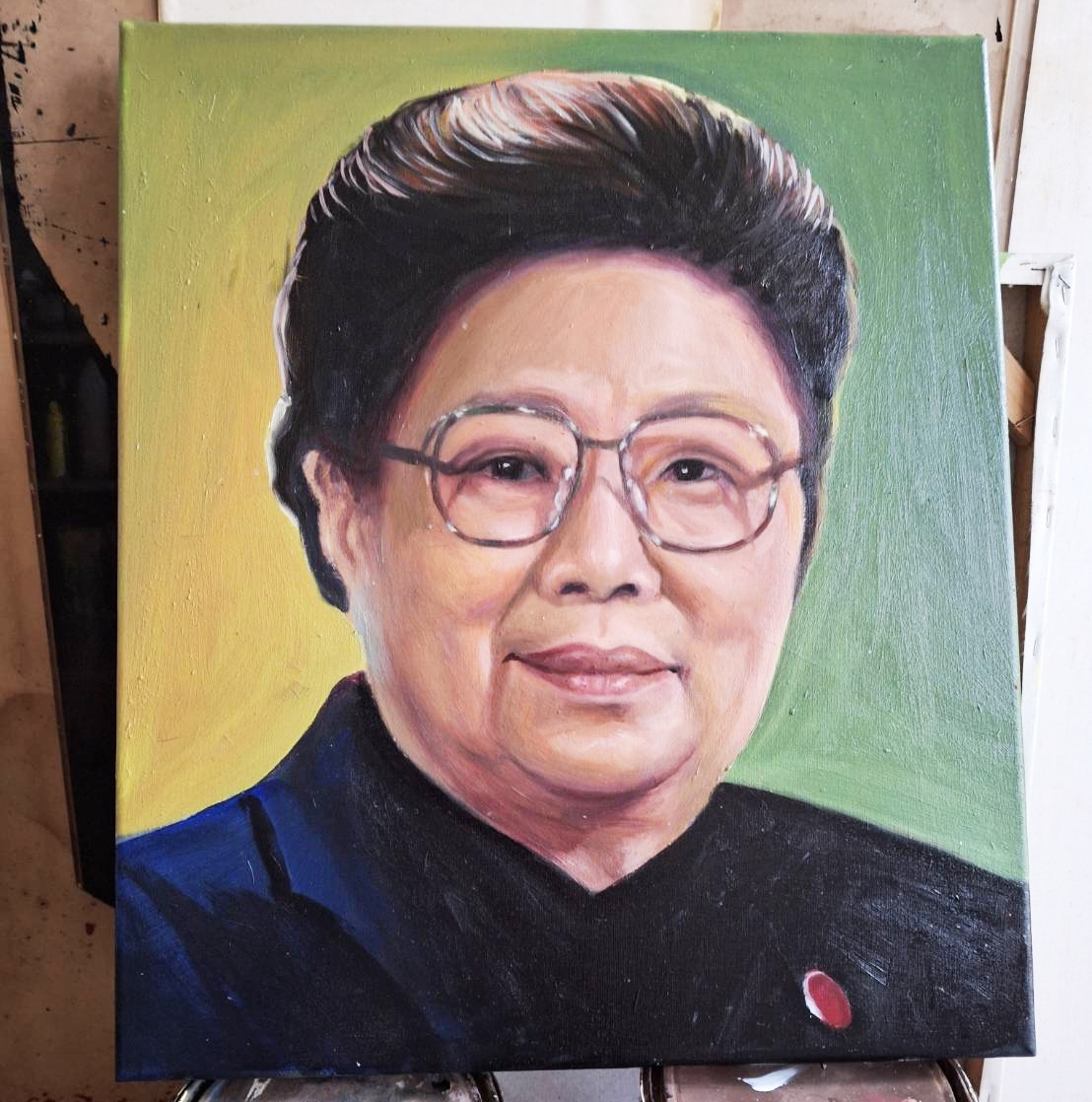 一貫道-偶像-不休息菩薩油畫肖像