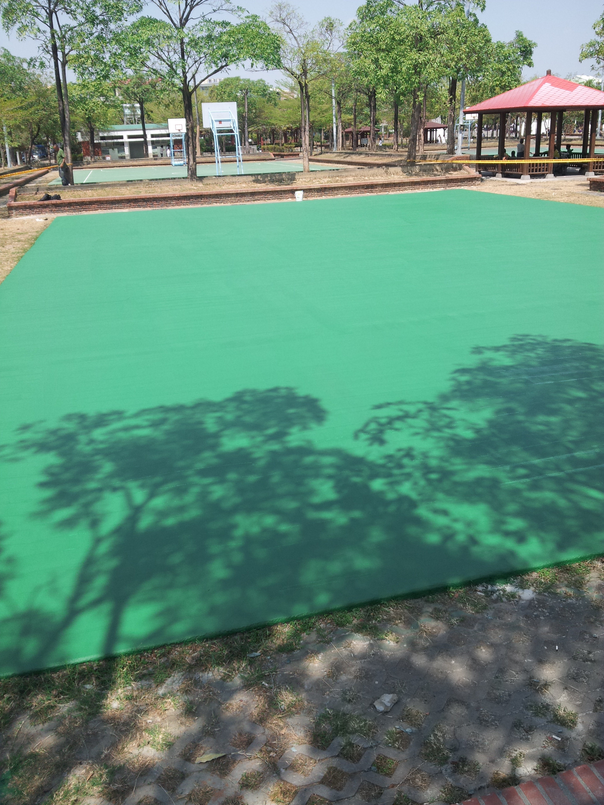 歸仁文化中心籃球場地坪施作