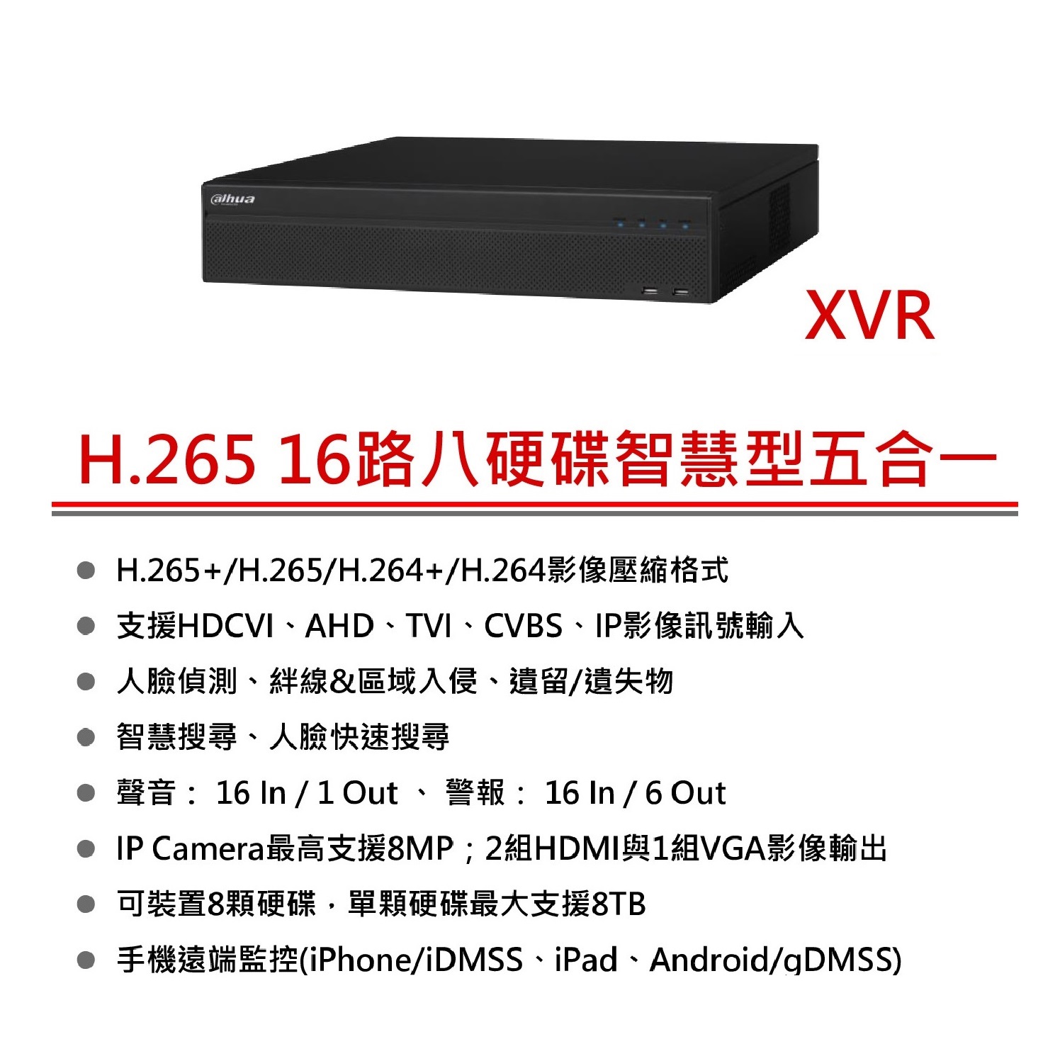 16路監視錄影主機