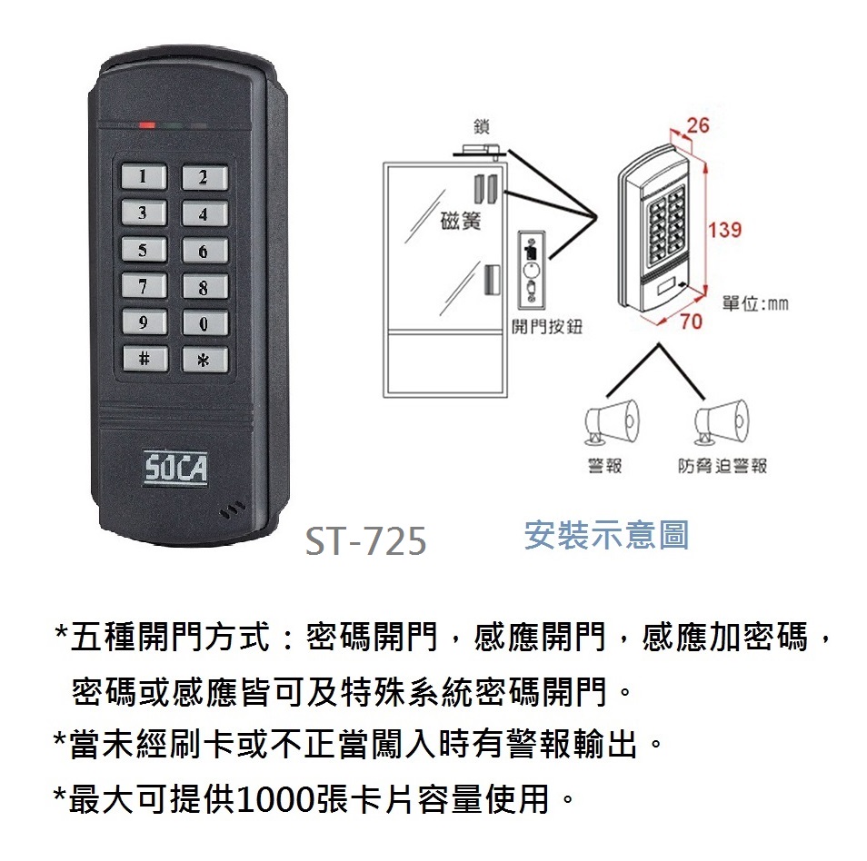 防水型門禁主機