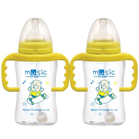 寬口胖胖把手自動吸管奶瓶300ml