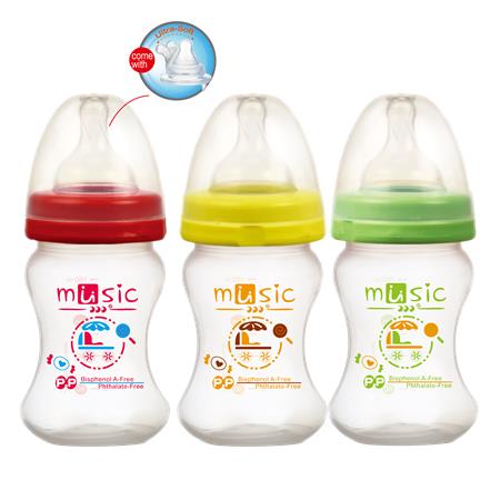 PP寬口防脹氣母乳實感奶瓶