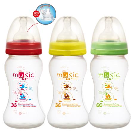 PP寬口防脹氣母乳實感奶瓶