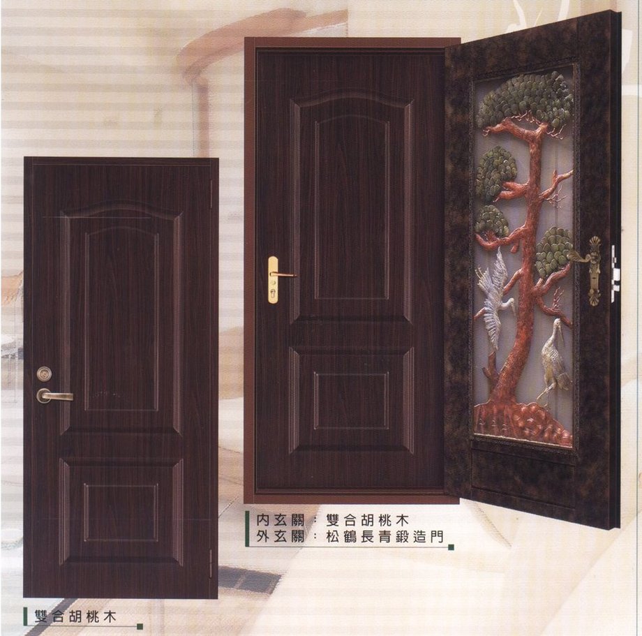 金屬-貼皮木紋門5系列