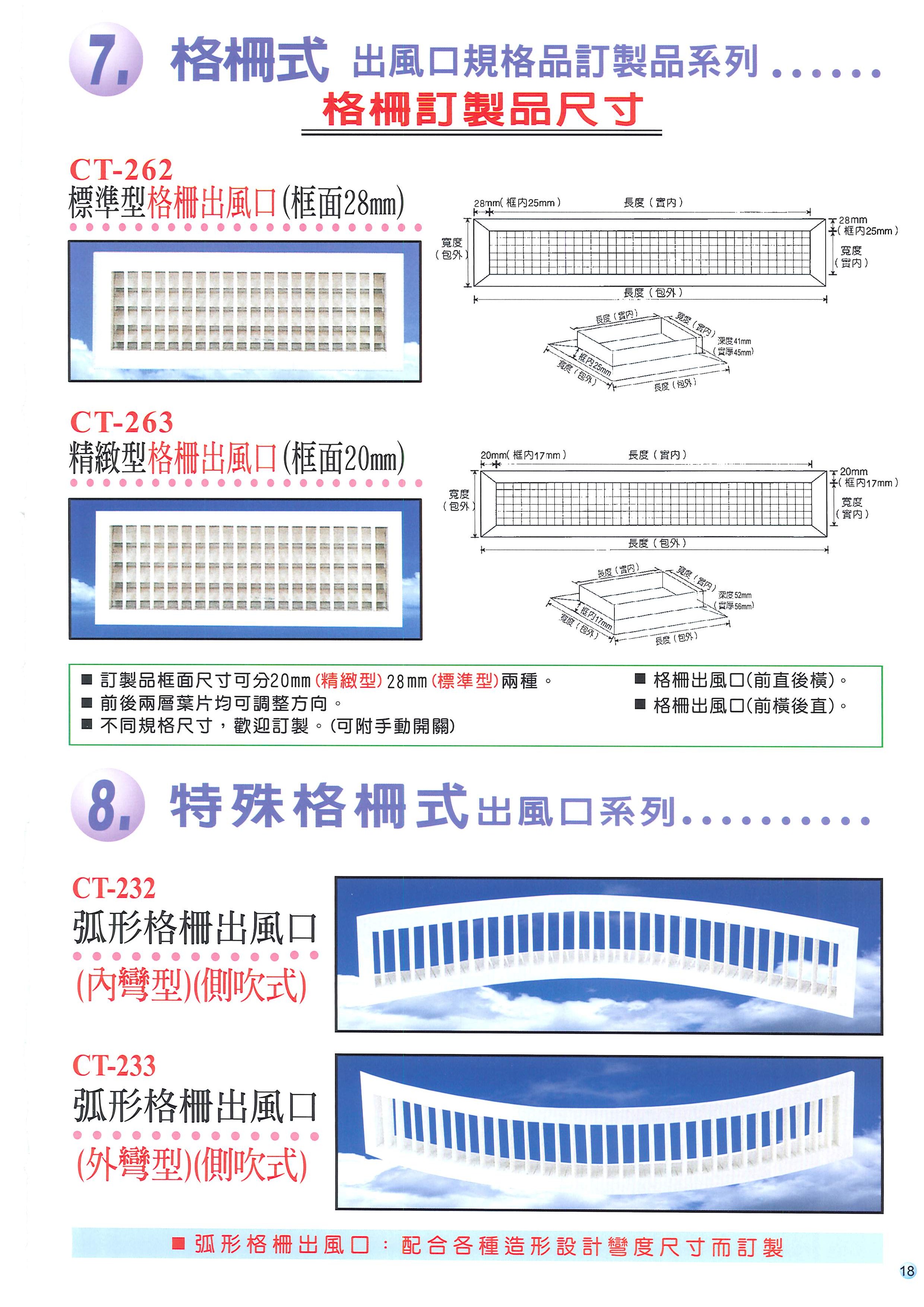 高雄特殊格柵式出風口