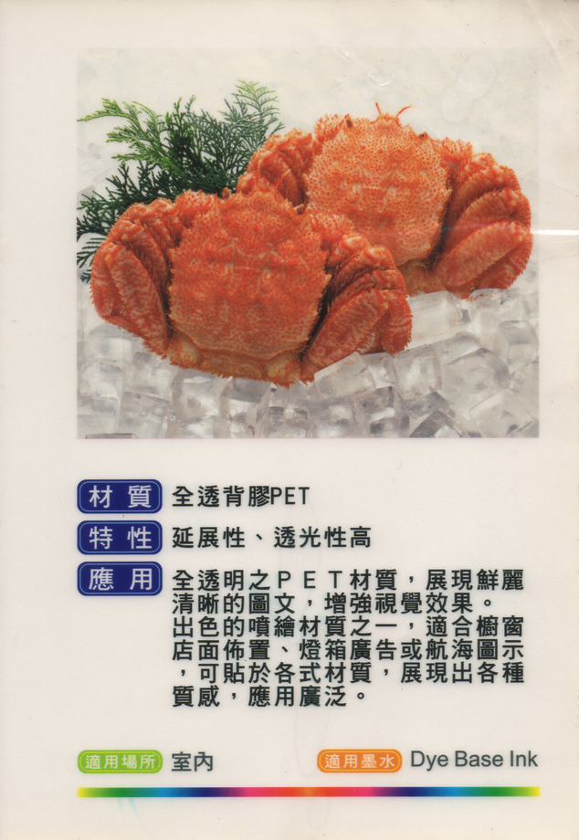 全透背膠PET