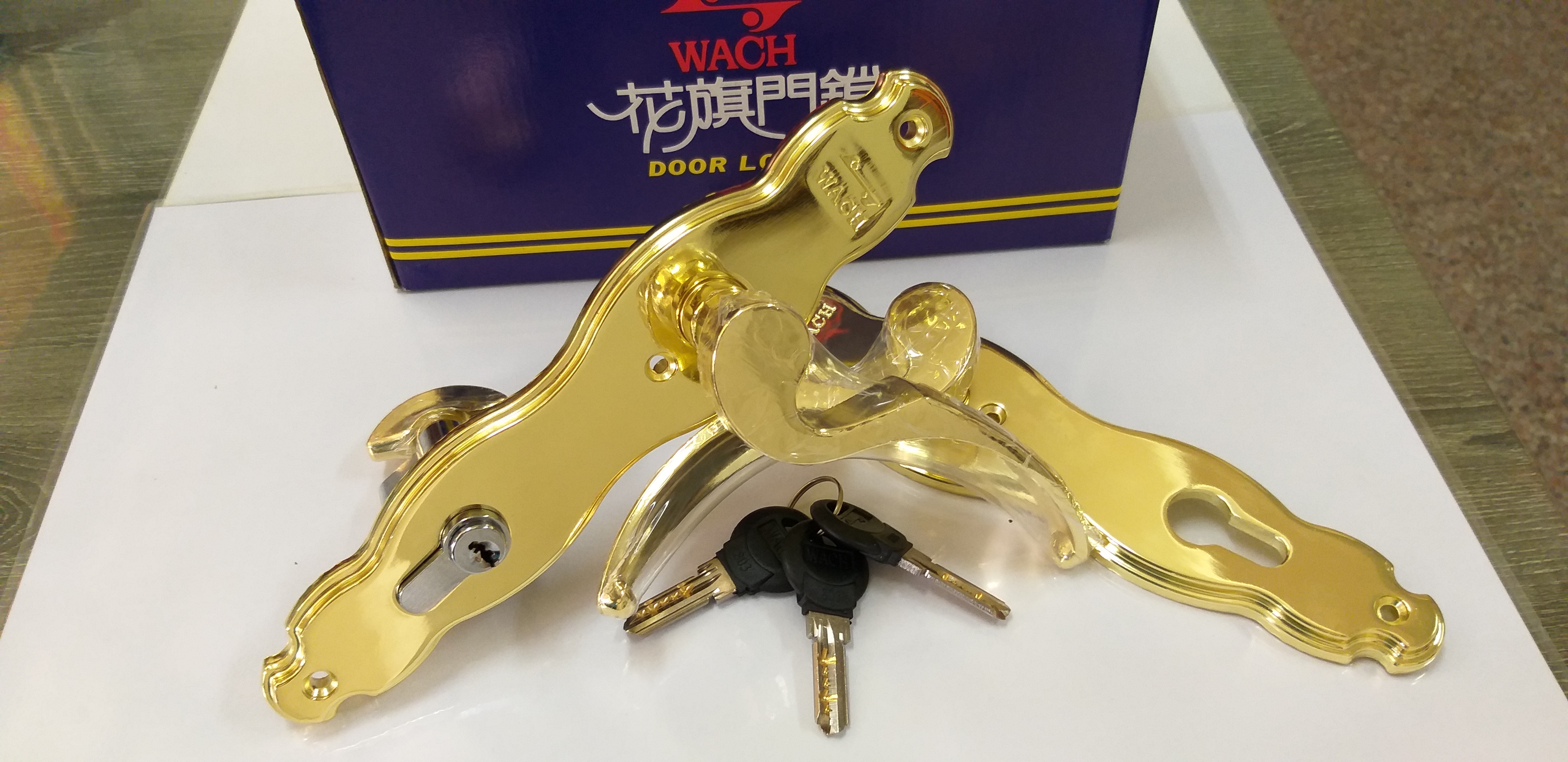 花旗崁入整組連體鎖(可換鎖心)