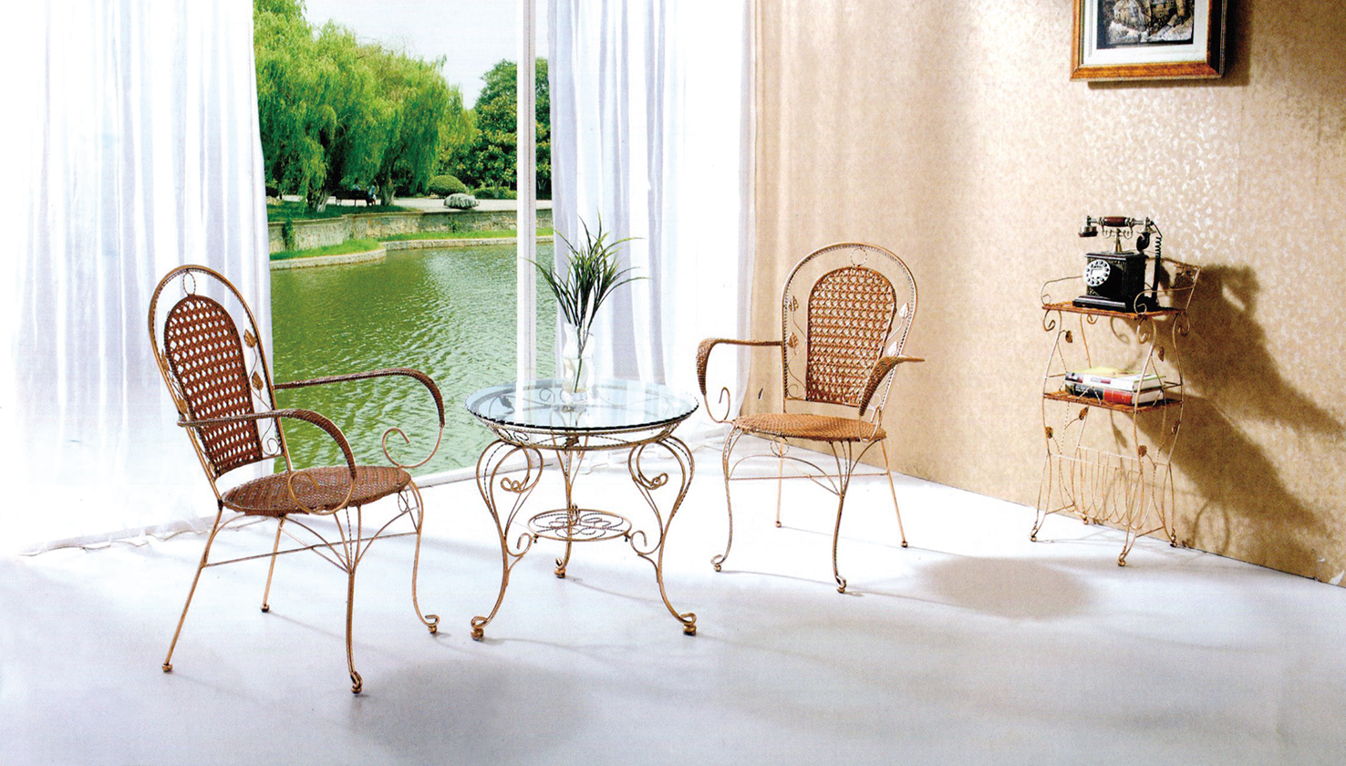 鐵藤休閒圓桌椅826-1