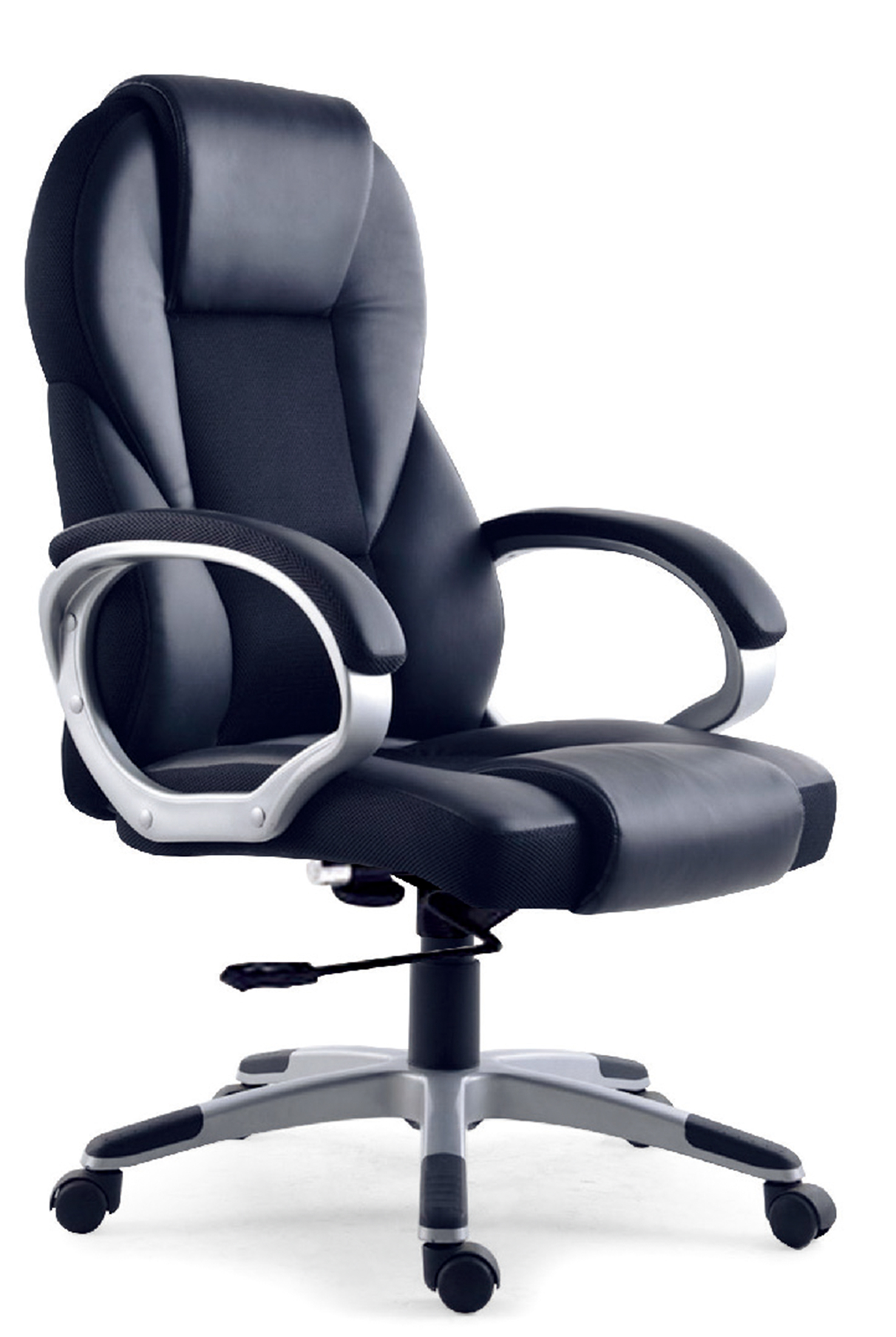 大型黑皮面辦公椅