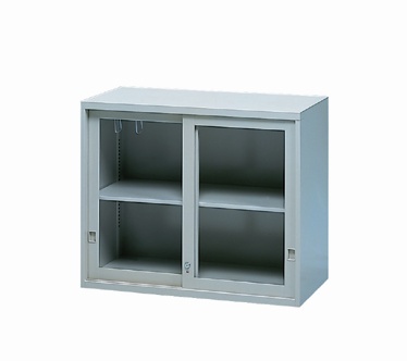 玻璃加框拉門上置式鋼製公文櫃