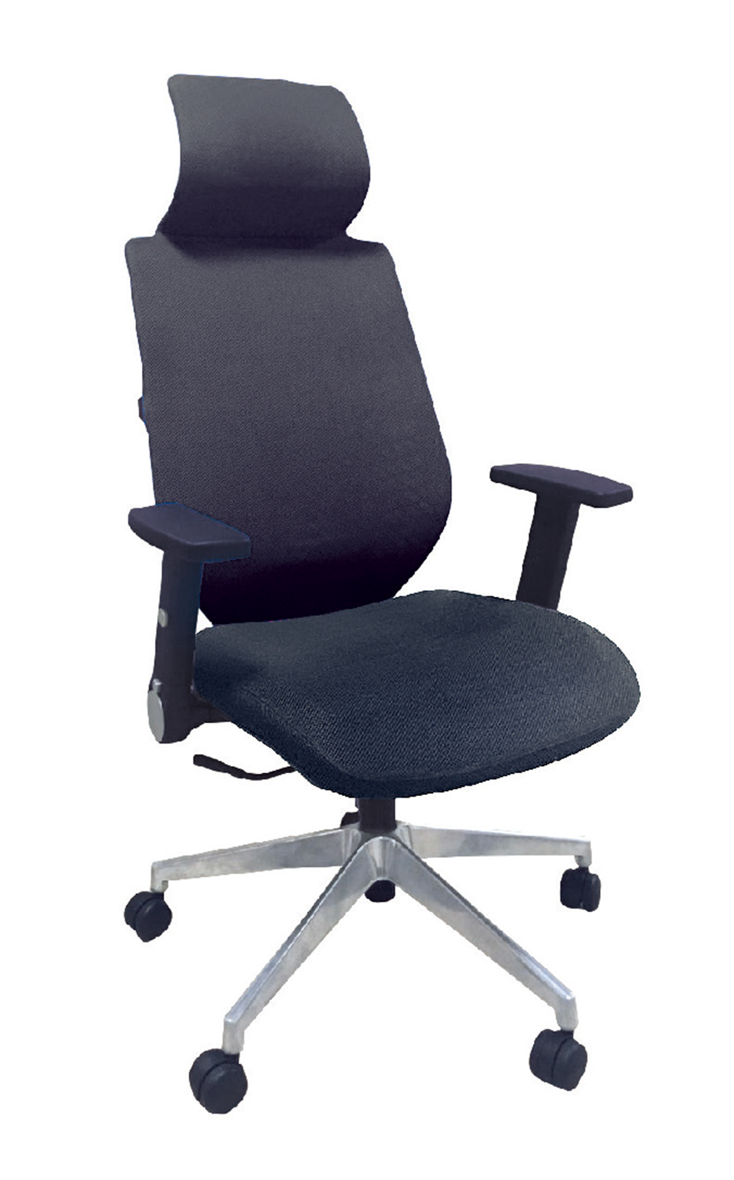 大型黑網黑布辦公椅