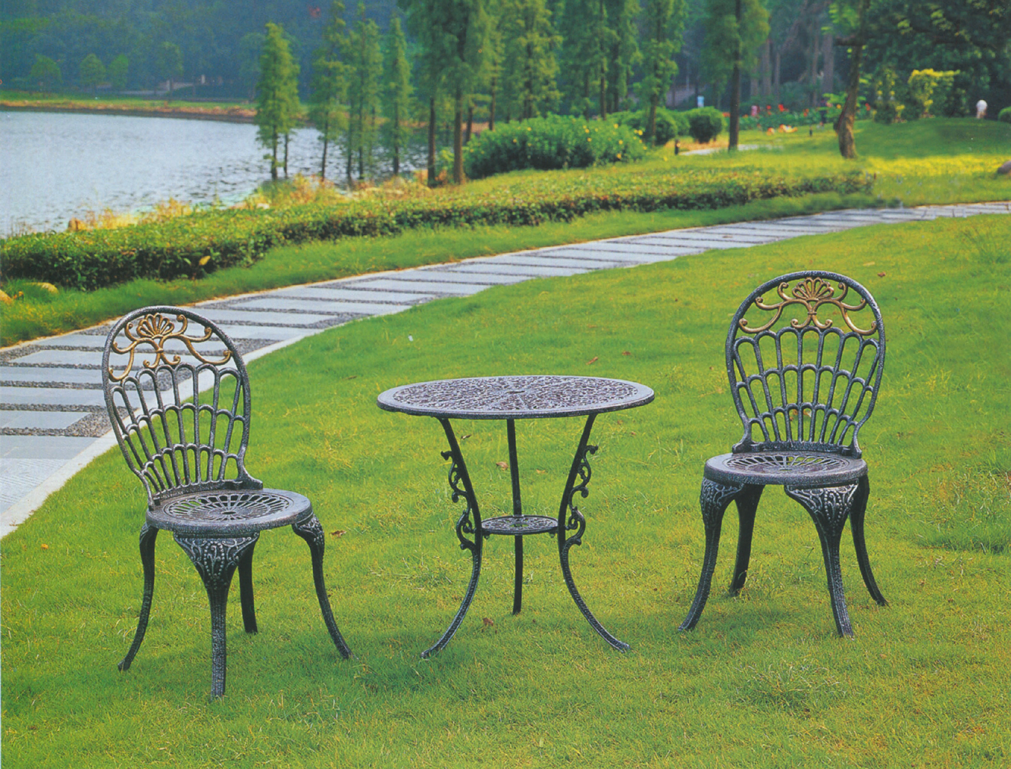 休閒薔薇圓桌椅833-1