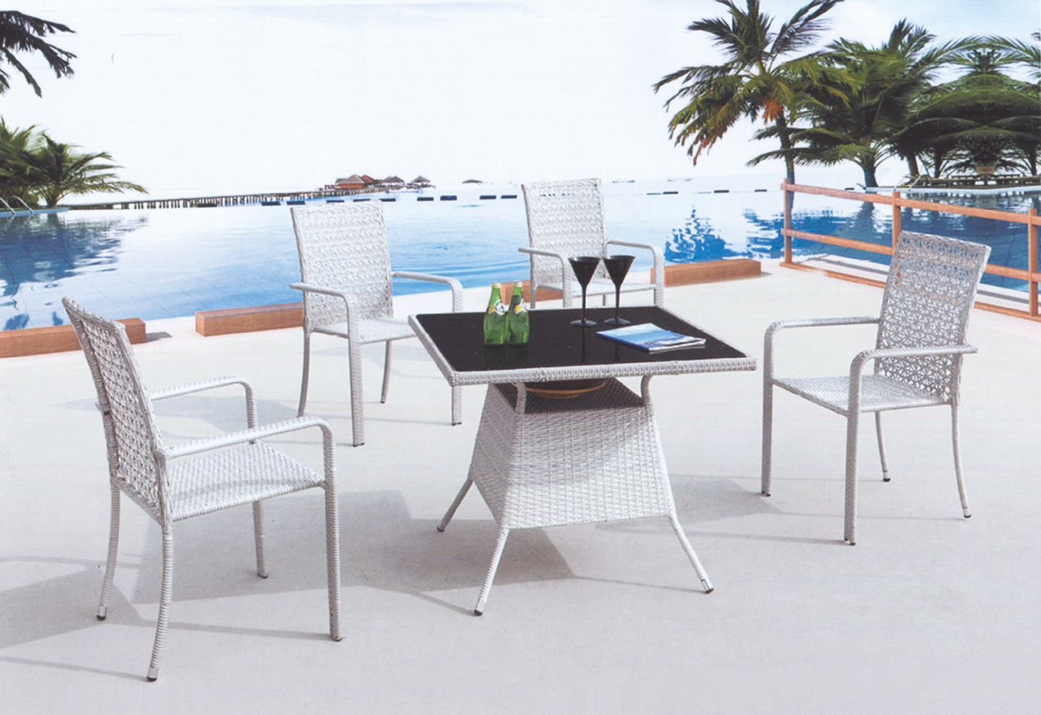 編藤休閒方桌椅824-1