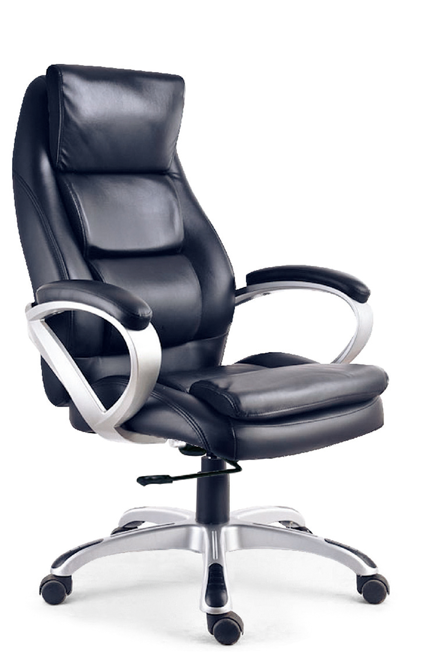 大型黑皮面辦公椅