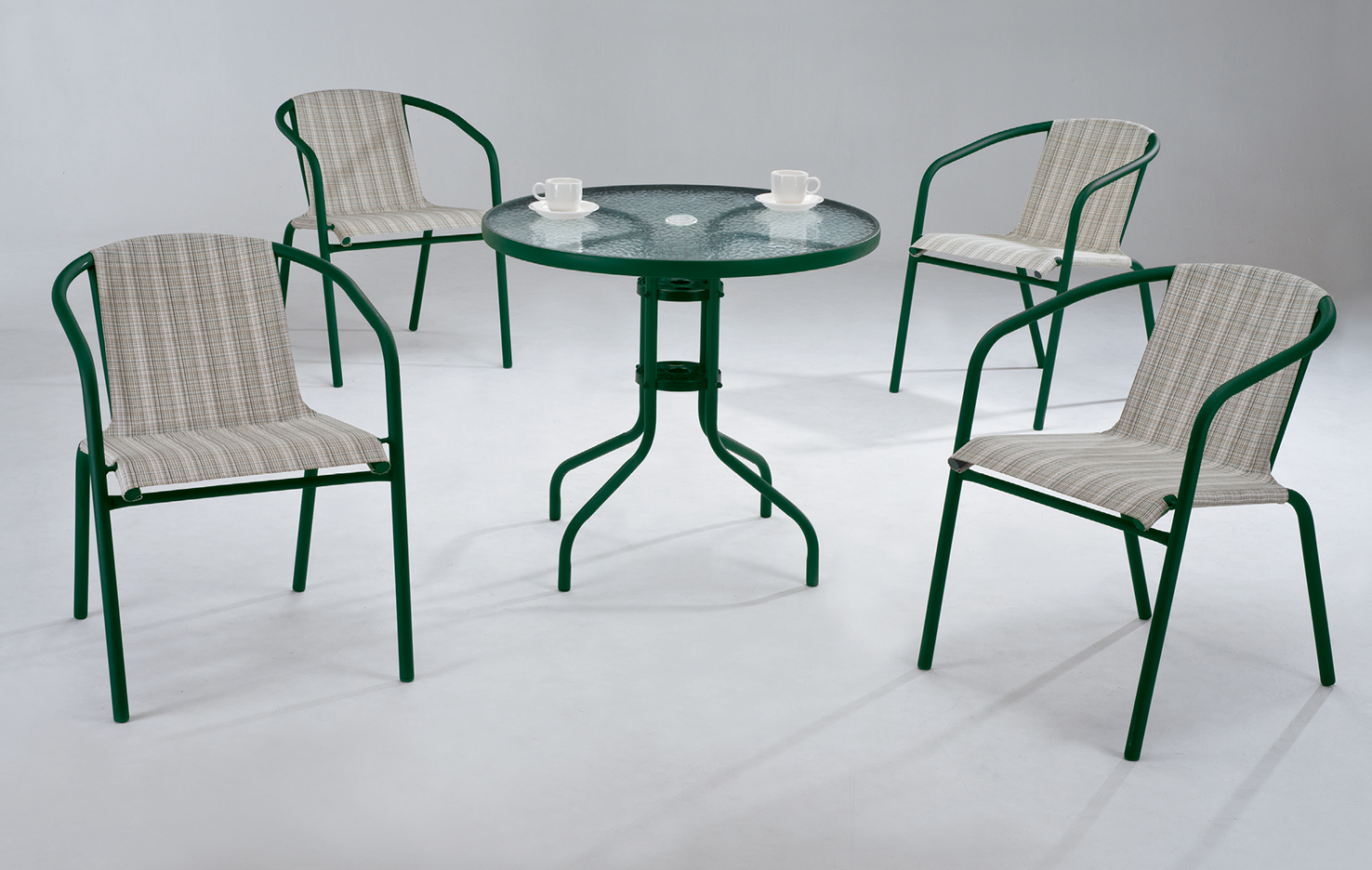 休閒玻璃圓桌椅830-5