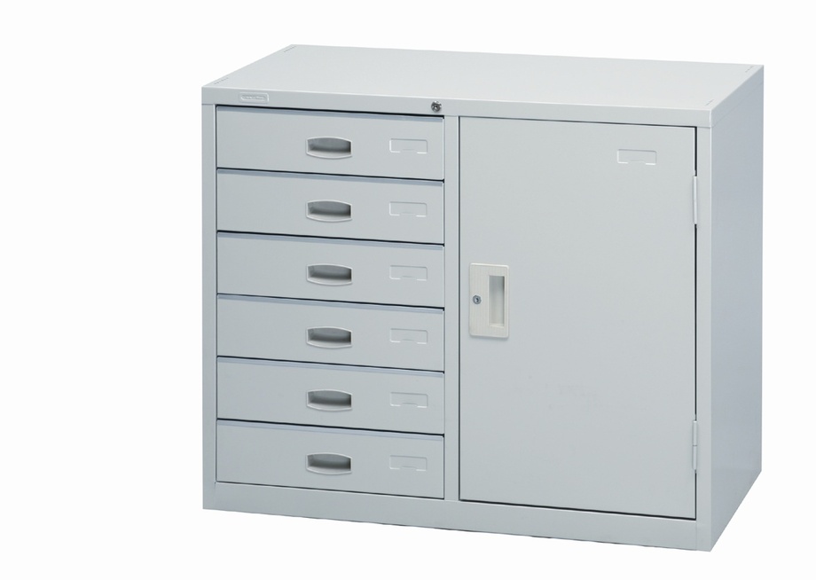 單邊六抽屜鋼製公文櫃