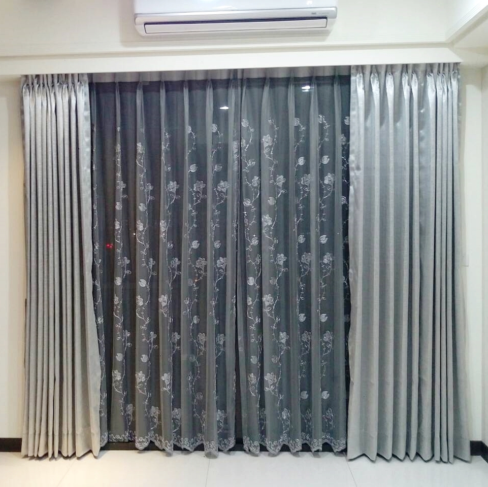 落地窗簾+窗紗
