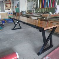 客製化木作結合鐵材桌子-桃園中壢廣告招牌