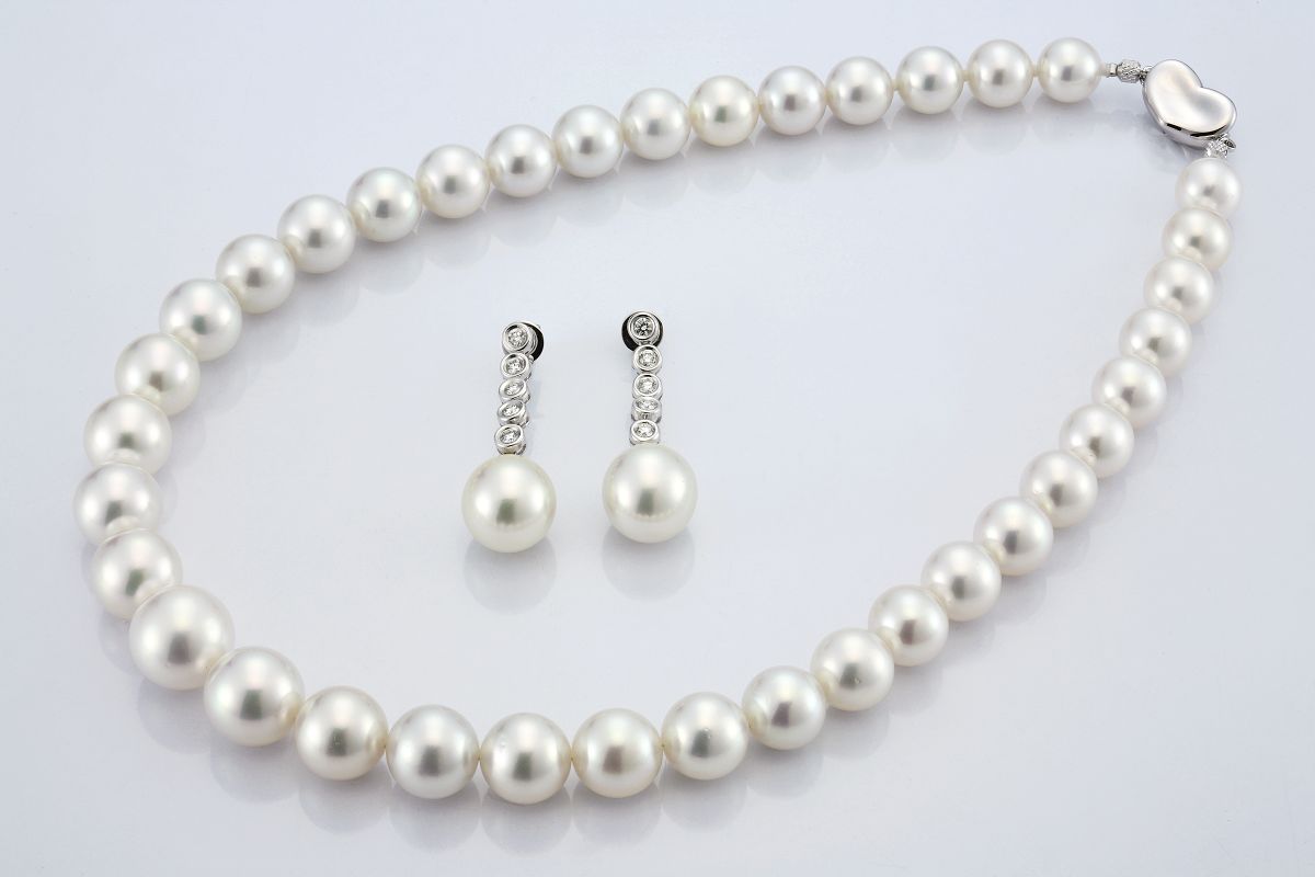 南洋珠項鍊耳環組