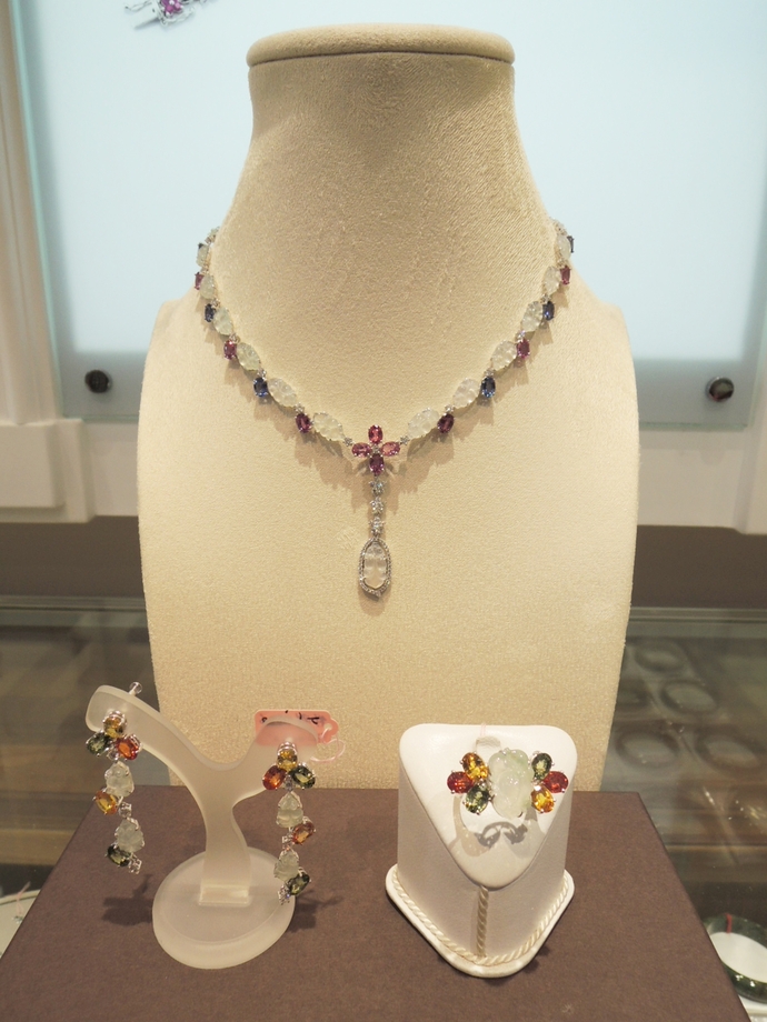 彩色鋼玉套鍊組