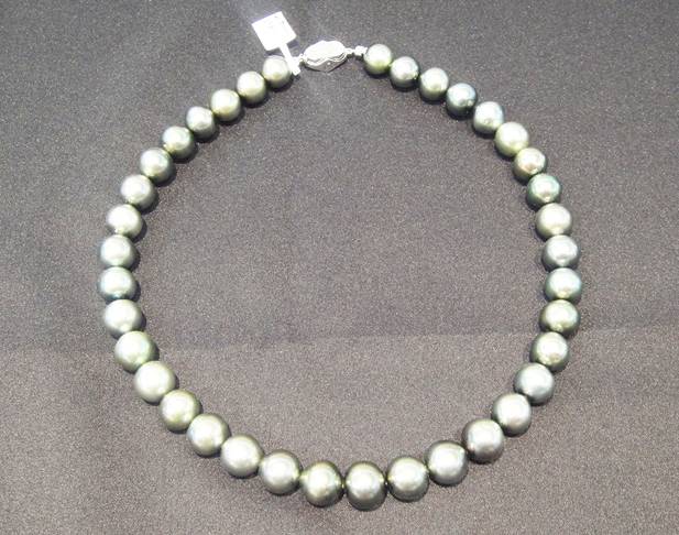 黑色南洋珠項鍊-(產地大溪地)