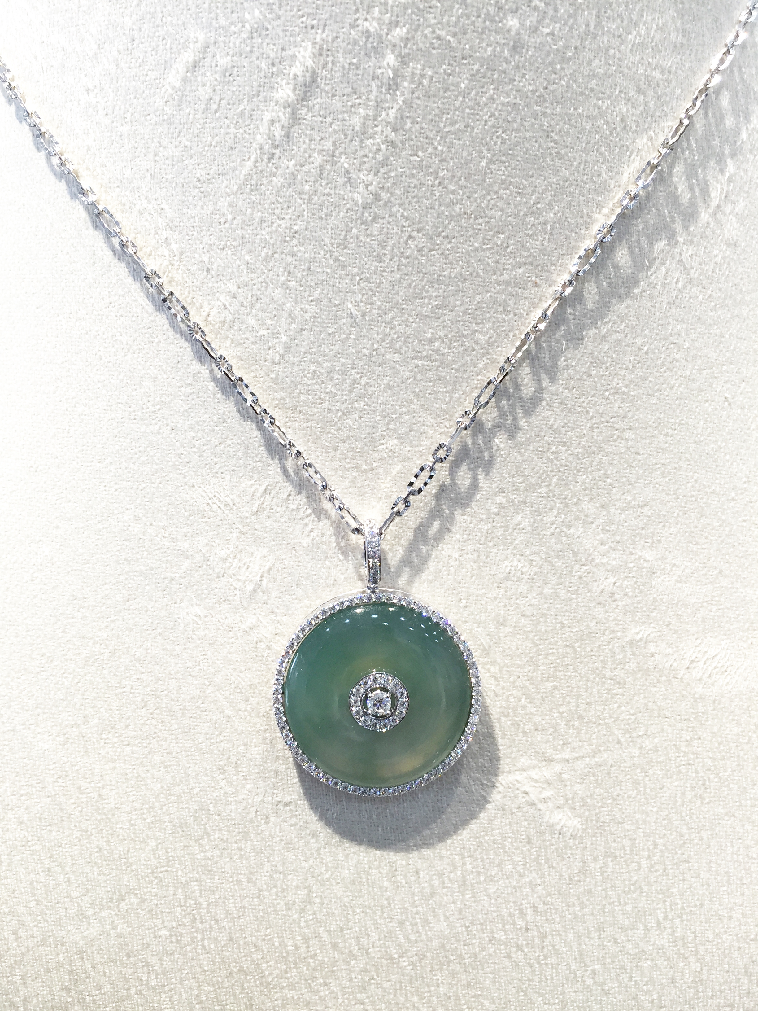 古錢玉珠寶項鍊